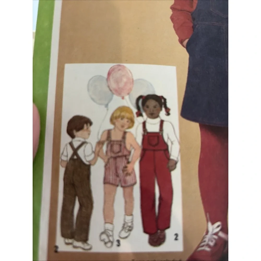 Simplicity 9722 Sewing Pattern Child 5 Jumper Overalls Shortalls Bibs Uncut 80s